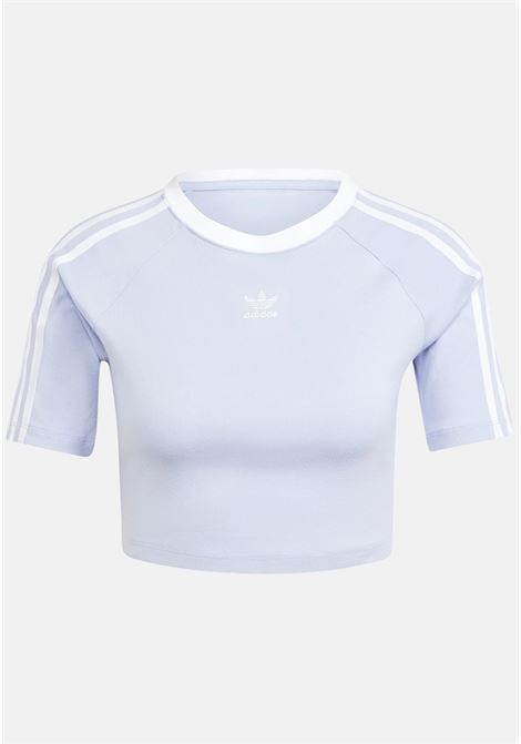 Lilac short-sleeved 3-STRIPES t-shirt for girls ADIDAS ORIGINALS | IP0658.